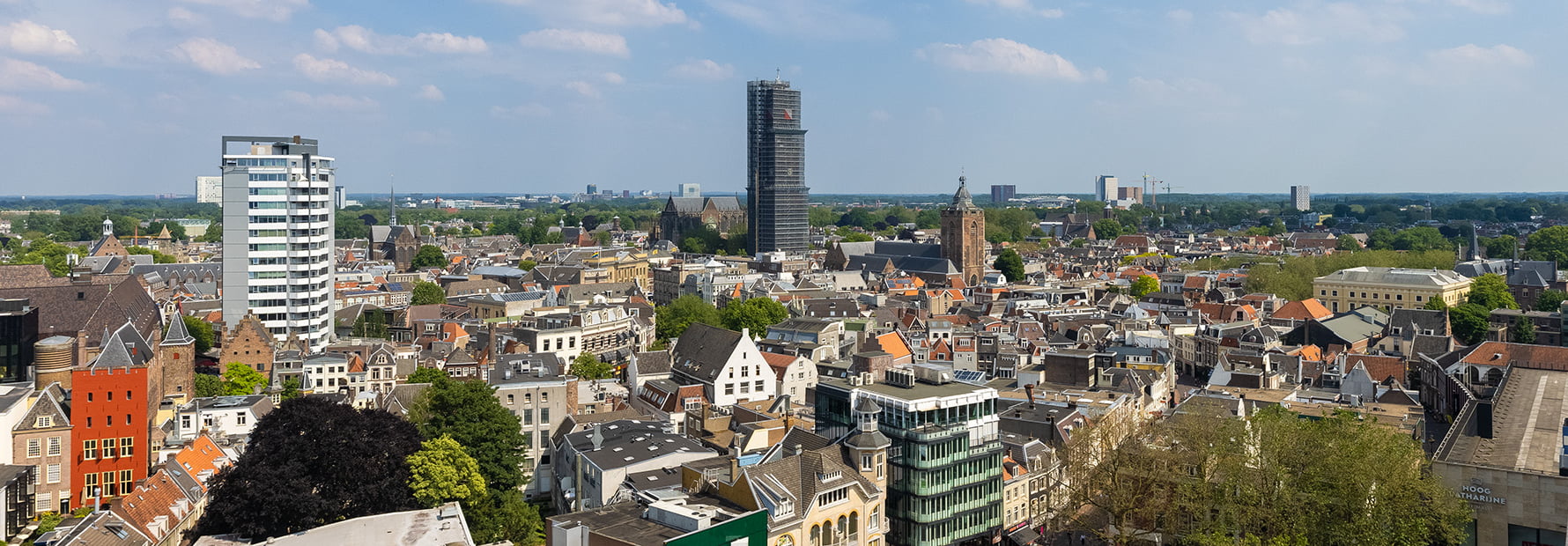 Foto uitzicht over binnenstad Utrecht