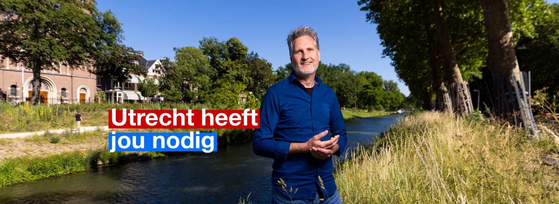 Technisch adviseur René staat bij de Singel in Utrecht